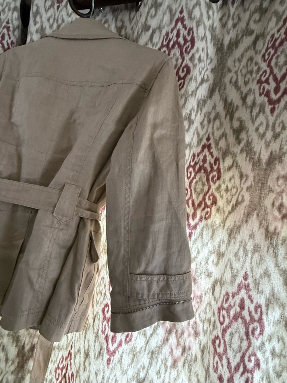 Ann Taylor Taupe Utility Safari Belted Jacket - Picture 10 of 14